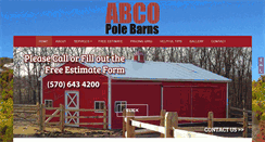 Desktop Screenshot of abcopolebarns.com
